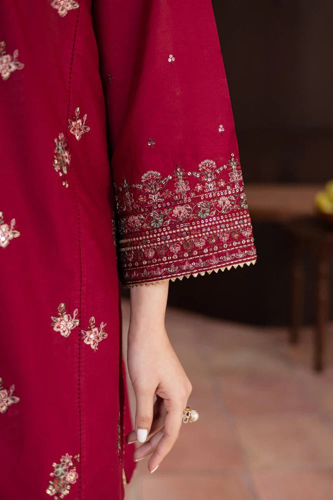 3PC SEQUENCE EMBROIDERED LAWN SUIT - GR-519