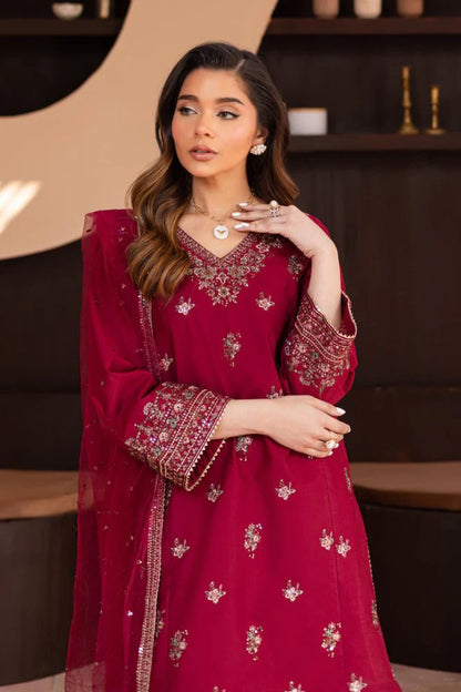 3PC SEQUENCE EMBROIDERED LAWN SUIT - GR-519
