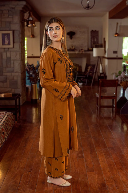 URGE-2PC DHANAK EMBROIDERED SHIRT AND EMBROIDRED TROUSER-BIC-135