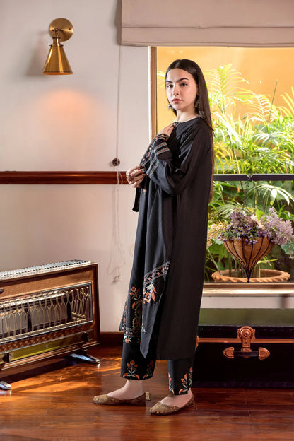 URGE-2PC DHANAK EMBROIDERED SHIRT AND EMBROIDRED TROUSER-BIC-132