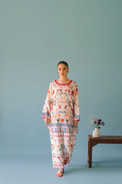 2PC SHAMOZE SILK PRINTED SHIRT & SHAMOZE SILK PRINTED TROUSER-BIC-2006